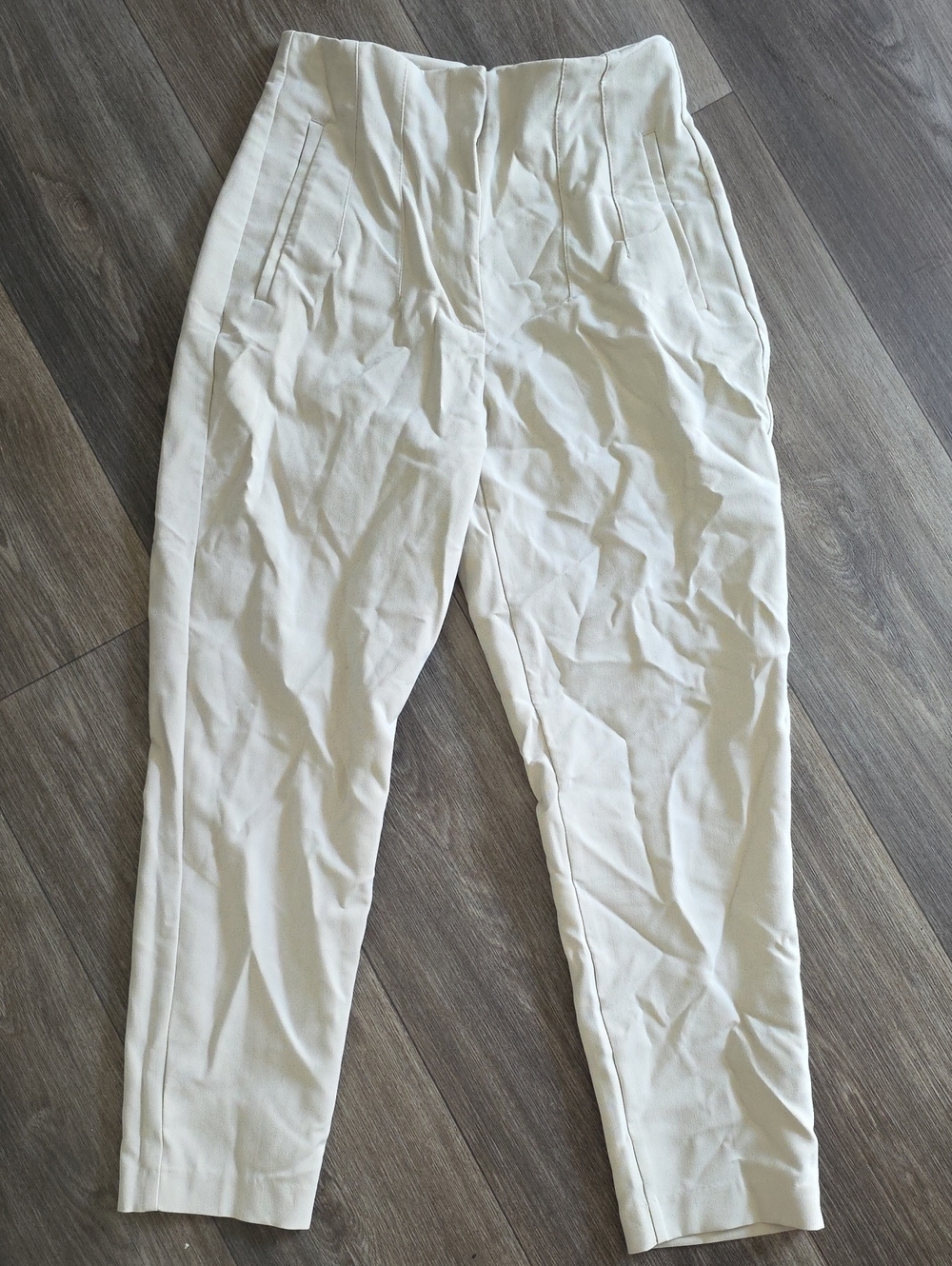 Zara Cream Tailored Chinos for Men